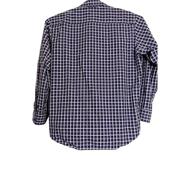 Men's Bugatchi Purple & White Long Sleeve Button Up Dress Shirt, XXL - Picture 8 of 11